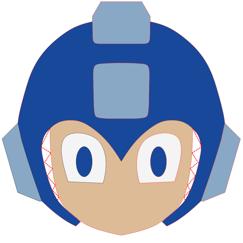 Mega Man Preenchimento capacete