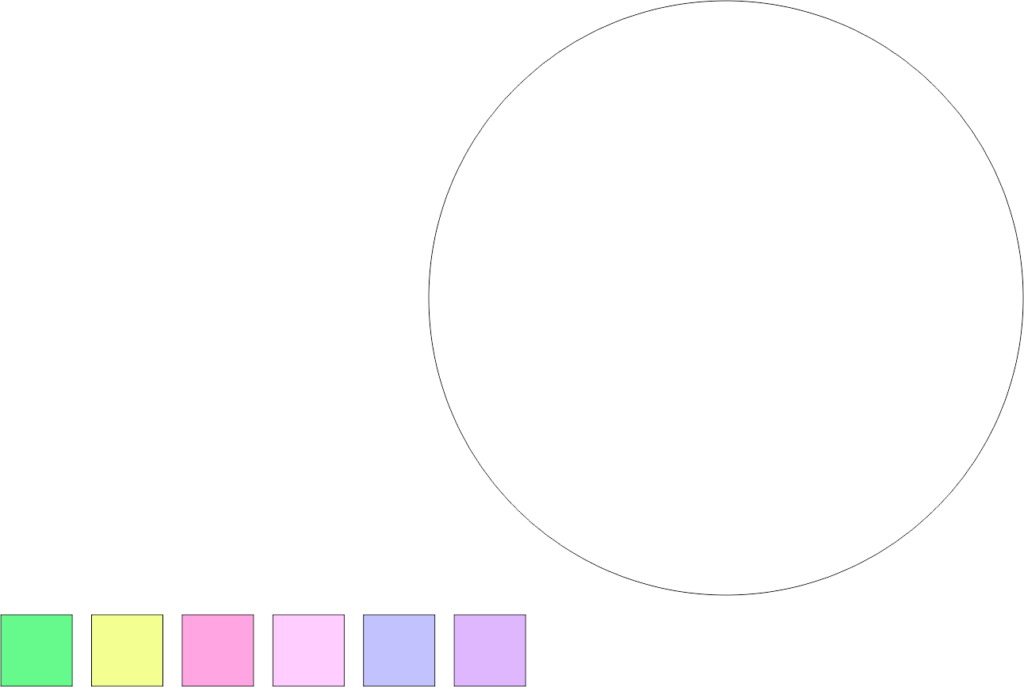 CorelDRAW Elipse amostra de cores bolha de sabão