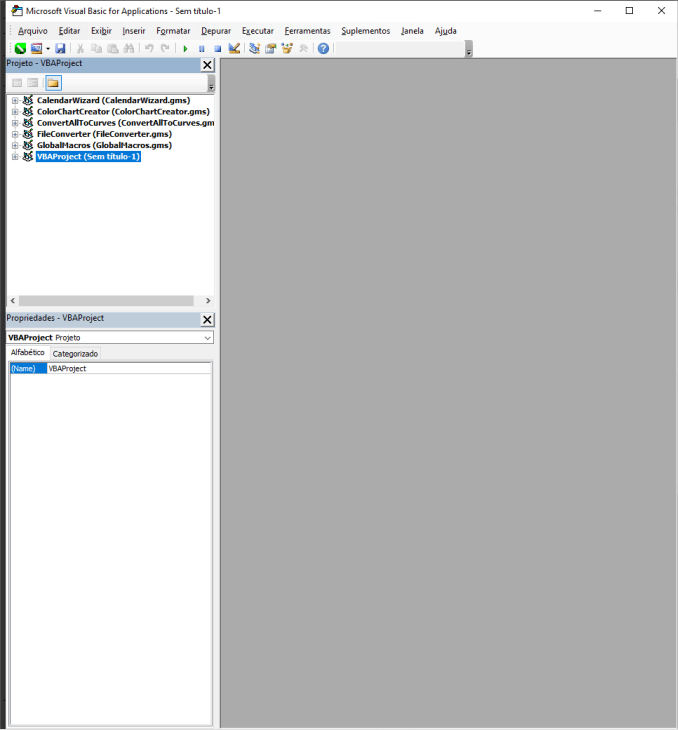 VBA IDE